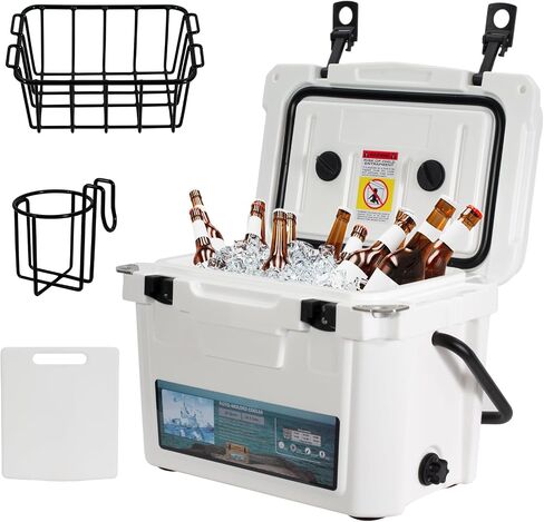 Insulated Portable Cooler with Heavy Duty Handles, Leak-Proof Outdoor Hard Cooler for Beach, Fishing, Camping, Tailgating, Sports in Saudi Arabia