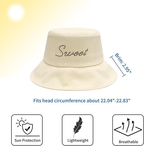 قبعة دلو قطنية للجنسين من ZLYC، قبعة صيفية للشاطئ والشمس، قبعة صياد للسفر في الهواء الطلق للنساء والرجال in Kuwait