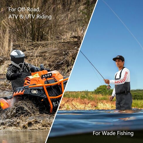 BASSDASH Men’s Denim Breathable Chest Waders Waterproof Durable Lightweight Stocking Foot for Fishing Hunting ATV Riding in Kuwait