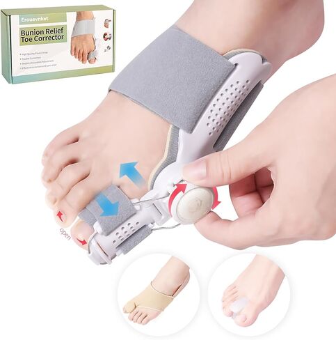 Bunion Corrector for Women & Men ：3-in-1 Adjustable Big Toe Relief Bunion Splints Hammer Toe Straightener，Comfortable, Effective Double Correction，1 set in Saudi Arabia
