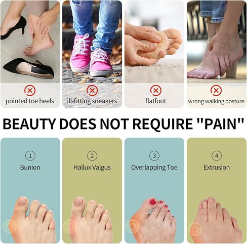 Bunion Corrector for Women & Men ：3-in-1 Adjustable Big Toe Relief Bunion Splints Hammer Toe Straightener，Comfortable, Effective Double Correction，1 set in Saudi Arabia