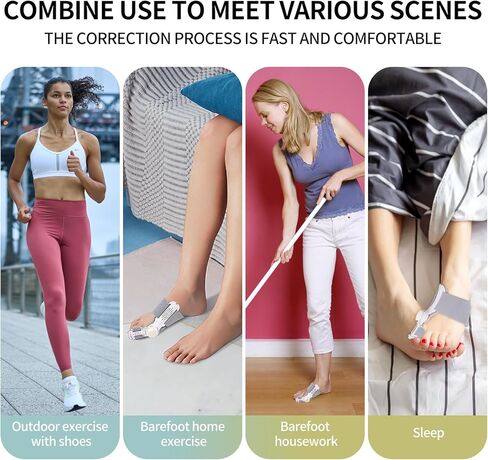 Bunion Corrector for Women & Men ：3-in-1 Adjustable Big Toe Relief Bunion Splints Hammer Toe Straightener，Comfortable, Effective Double Correction，1 set in Saudi Arabia