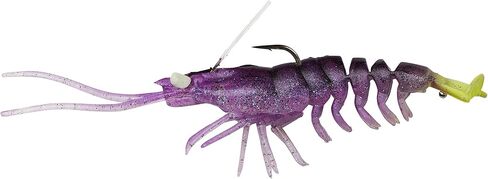 طعم صيد السمك Savage Gear 3D Shrimp Weedless V2، 1/4 أونصة، برقوق/شارتروز، ملامح واقعية، ألوان وحركة، بناء متين 12X، خطاف صيد عالي التحمل، خشخشة مدمجة in Saudi Arabia