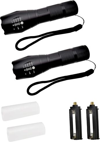 مصباح يدوي أحمر، مصباح يدوي 2 في 1 LED مع خيار الضوء الأحمر والأبيض - قابل للتكبير، مصباح يدوي مزدوج اللون للصيد والتخييم وعلم الفلك، عبوتان in Saudi Arabia