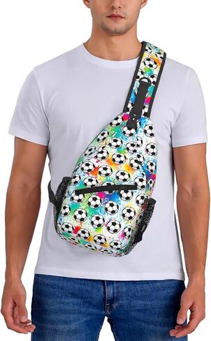 Soccer Sling Bag For Women Men Gifts Soccer Ball Crossbody Bag Backpack Chest Sling Bags For Women Girls Boys Kids Players in Saudi Arabia