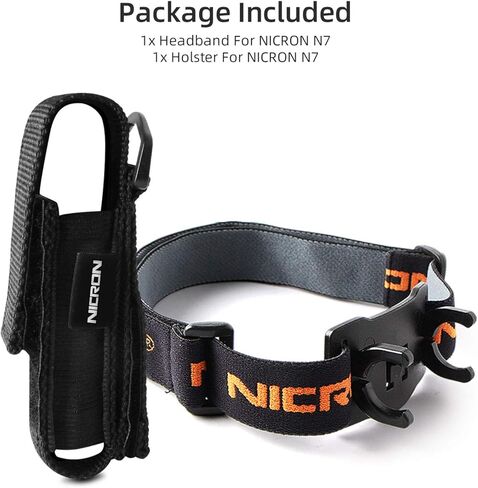 مصباح يدوي، حافظة NICRON N7 لحامل مصباح الشعلة التكتيكي من النايلون مع مشبك طويل من النوع مع عصابة رأس قابلة للتعديل بنسبة 100%، لركوب الدراجات، والإصلاح، والمشي لمسافات طويلة، وخفيف الوزن، ومقاوم للماء in Kuwait