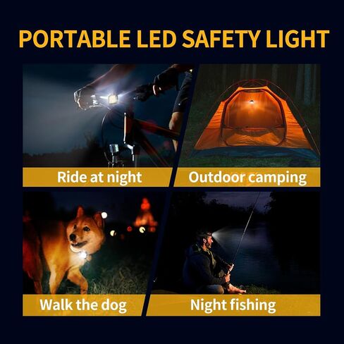 Running Lights, IP66 Waterproof Clip on Running Flashlights for Runners, 6 Modes Lightweight Rechargeable Safety Light for Joggers Running Camping Hiking Emergency (Black) in Saudi Arabia