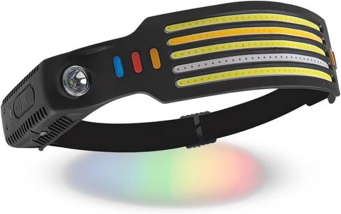 BossLamp المصباح الأمامي LED الأصلي بخمسة ألوان قابل لإعادة الشحن للتخييم، وإصلاح السيارات، وأضواء COB أكثر سطوعًا، 14 وضع إضاءة يجب اقتناؤها في الهواء الطلق، صغير، غير محدد in Kuwait