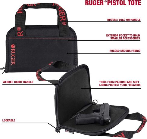 حقيبة مسدس من Allen Company Ruger® مقاس 11 بوصة مع جيب، باللون الأسود in Saudi Arabia