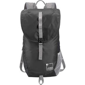 حقيبة ظهر لويس إن كلارك خفيفة الوزن وقابلة للتعبئة مع جيب RFID، أسود، 18 بوصة in Kuwait