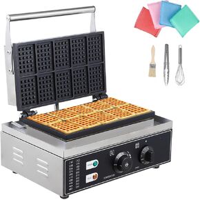 Commercial Electric Waffle Cone Maker - Versatile Diy Desserts, Wide Applications, 360° Rotation for Even Cooking