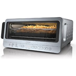Ninja Flip Toaster Oven & Air Fryer, 8-in-1 Functionality, Flip Up & Away Capability for Storage Space, Large Capacity, Air Fry Basket, Sheet Pan, Wire Rack & Removable Crumb Tray, Stainless, SP151