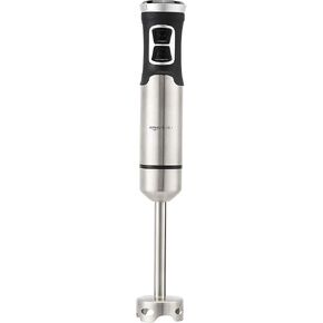 Amazon Basics 500 Watt Multi-Speed Immersion Hand Blender, Silver