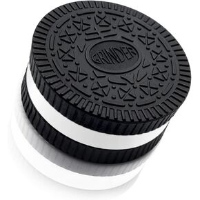 Grinder,2.2 Inch Stronger Grip Biscuit Shape Design Grinder (Single,Black)