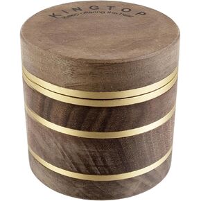 KINGTOP Grinder, 2.5" Walnut & Aluminum Spice Grinder