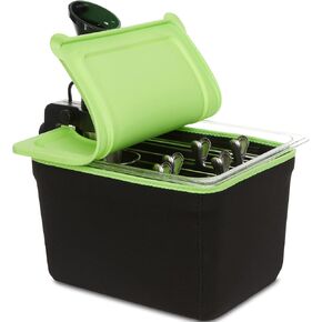 Sous Vide Container 12 Qt with Universal Silicone Lid - Removable Rack with 5 Stainless Steel Clips - Insulation Sleeve - Compatible with Anova Sous Vide Container Fits Most Sous Vide Cookers