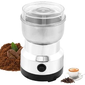 Electric Coffee Grinder, Mini Spice Grinder with 4 Stainless Steel Blades, 300ml Fast Grinding Coffee Mill Grinder, One Button Operation Portable Mill Grinder, Electric Coffee Grinder for Home Kitchen