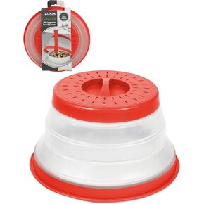 غطاء توفولو لرش الميكروويف للطعام، متوسط ​​(فحمي) - غطاء حماية من السيليكون قابل للطي وفتحة تهوية - طبق ميكروويف وغطاء طبق بمقبض - أداة مطبخ خالية من مادة BPA لإعداد الوجبات in Kuwait