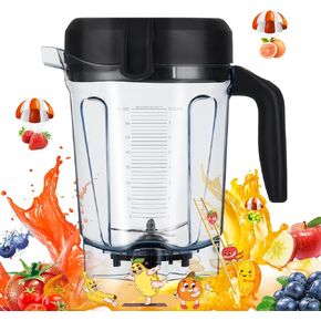 Upgraded For vitamix replacement pitcher 64oz Low-Profile, compatible with vitamix blender cup 750 5200 5000 6300 7500 A3500 vm0102 Upgrade seal series for Vitamix Blender Pitcher