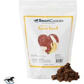 SMARTPAK SmartCookies | Healthy Treats for Horses Made from Coconut Meal, Beet Pulp, Alfalfa, and Flaxseed Oil | No Sugar Added Horse Treats | Banana Bread Flavor Cookies for Horses, 3 lb Bag