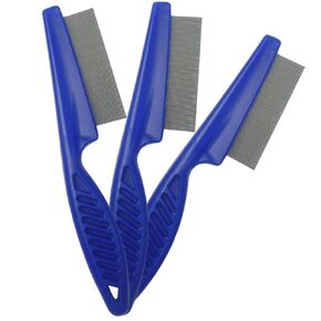 Kopal Flea Combs & Lice Combs for Dogs and Cats, Fine Tooth Combs 3-pc, White