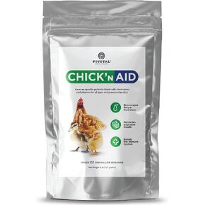 Chick’n Aid Chicken Supplement for all ages (8 oz, Pack of 1) - Chicken Vitamins, Electrolytes, and Probiotics - Multipurpose Poultry Vitamins for Chickens, Ducks, and Turkeys