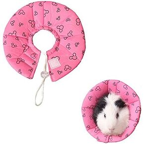 Hamster Rabbit Protection Cone Neck Recovery Collar - Small Animal Pets Elizabethan Collar Anti-Water Bite Sratch Risistant for Guinea Pig Mice Mouse Rats Ferret Squrrel (L, Pink)