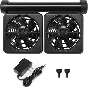 Aquarium Cooling Fan for Cool Fish Tank, Aquarium Water Chillers Heat Dissipation Fan with 2 Wind Speed, Wide Angle Adjustable, Axolotl Tank Aquarium Accessories for Freshwater Saltwater