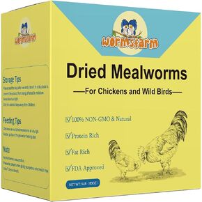 10lb Dried Mealworms for Wild Birds Chickens Feed for Laying Hens,Ducks,Reptiles