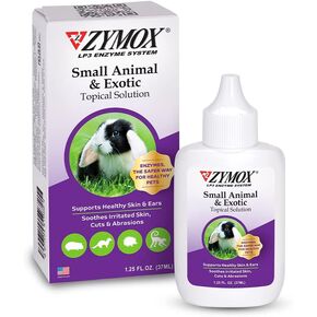Zymox Small Animal & Exotic Topical Solution, 1.25 oz. – Supports Healthy Skin & Ears for Dog, Cat, Rabbit, Guinea Pig, Ferret, Hamster, Chinchilla, Monkey