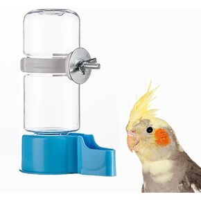 Pet Bird Automatic Water Feeder, 4.73 Fl Oz Parrot Water Dispenser, Bird Cage Suspended Automatic Water Dispenser for Parakeet Budgie Lovebirds Canary Cockatiel (Green) in Saudi Arabia