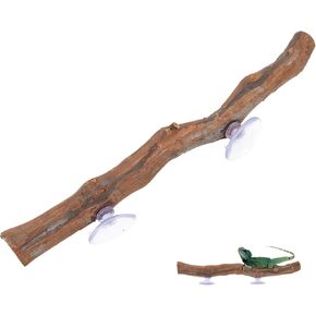 ULTECHNOVO Terrarium Plant Decoration, Reptile Corner Branch, Climb Tree Branch Decor with Suction Cup Reptile Decor Aquarium Decor for Lizard Snake Climbing