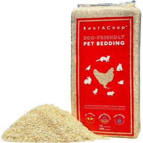 RentACoop Premium Hemp Bedding (300 L) x 1 Pack - E.U. Grown for Chicken Coop, Nesting Boxes, Rabbits, Hamsters, Small Pets, Horses, Etc.