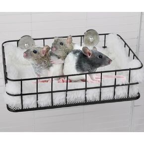 Rat Cage Platform, Chinchilla Toys and Metal Cage Accessories Ledge Ramp fit Ferret, Guinea Pig, Sugar Glider - Black in Kuwait