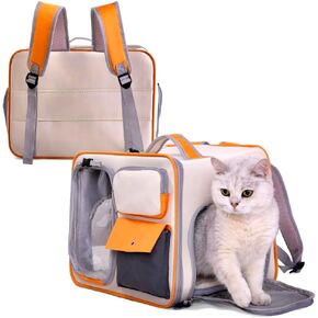 Pet Carrier Airline Approved - Comfortable and Spacious Dog and Cat Carrier - Soft Dog Travel Bag with Pockets and Padded Straps - Breathable Pet Carrier for Small Dogs/Cats/Rabbits and More