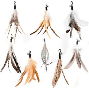 Cat Toy 2PCS Ultra-Long Cat Teaser(50"+38")+9PCS Da Bird Feather Refills,Cat Fishing Pole Toy,Interactive Cat Toys -Retractable Cat Wand Toy and Feather Toys Refills for Indoor Cats in Kuwait