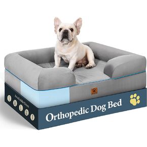 GLADOG Replacement Dog Bed Cover Premium Velvet Cover, Breathable, Anti-Slip Bottom, Machine Washable-Grey, Jumbo (52×40×5)