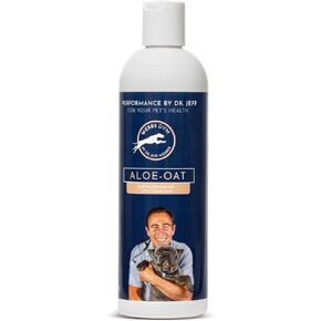 Dr. Jeff Werber Aloe Oat Shampoo for Pets - Soap Free Pet Shampoo with Pina Colada Scent for Itchy, Skaling, and Sensitive Skin - Suitable for Cats and Dogs of Different Breeds and Sizes - 12oz