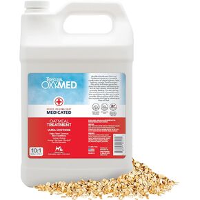 TropiClean Oxymed Medicated Cat & Dog Conditioner for Itchy Skin | Skin Soothing Oatmeal Conditioner for Dogs & Cats | 1 Gallon