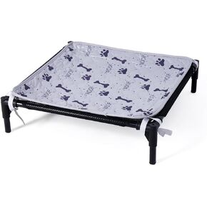 Assemblable Metal Frame Puppy Elevated Dog Bed, Portable Dog Bed, Easy to Clean, Breathable mesh, Puppy cat Bed, Indoor and Outdoor use, Travel, Camping，pet Bed Off The Ground,XL-Black…
