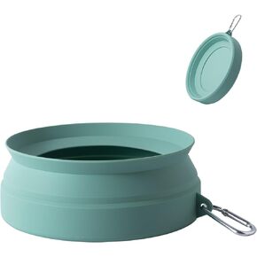 SLSON Spill Proof Dog Water Bowl for Cars,Collapsible No Splash Dog Travel Bowls Integrated Molding Portable Pet Bowl for Vehicle Road Trip Truck,RV,SUV,Boat Accessories (Cold Grey)