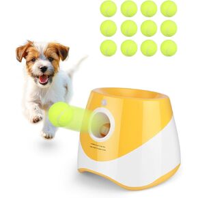 Automatic Ball Launcher For Dogs，Ball Launcher For Dogs With 12 Tennis Ball， Dog Ball Thrower Launcher,Ball Launcher For Large Dogs,Tennis Ball Launcher For Small Dogs,Self Throwing Ball Machine