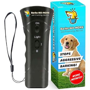 Barks No More Dog Training Device & Bark Deterrent - Stop Barking Without Hurting Your Pet - Just Point & Press!, Black
