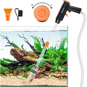 132GPH Manual Aquarium Gravel Cleaner, Fish Tank Siphon Vacuum Cleaner with Adjustable Water Flow for Remove Dirt, Water Change & Wash Sand Aquarium Cleaning Tools