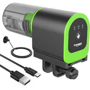 FREESEA Automatic Fish Feeder for Aquarium: Small USB Rechargeable Vacation Auto Fish Food Dispenser with Timer