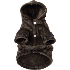 Petyoung Pet Bathrobe Dog Pajama سميكة مقنعين البشكير التجفيف السريع وفائقة الامتصاص الكلب حمام منشفة لينة الحيوانات الأليفة ملابس نوم لجرو الكلاب الصغيرة القطط