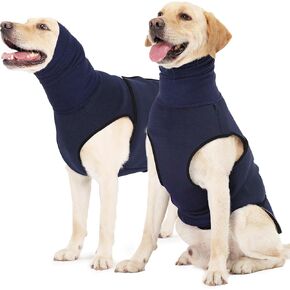 ROZKITCH Dog Anxiety Calming Hoodie, Jacket for Fireworks & Travel, Breathable Dog Shirt with Noise Block & Ear Protection Design ArmyGreen XL