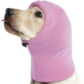 IDOMIK Dog Calming Hoodie,Ear Wraps for Dog to Calm Anxiety,Ears Head Cover for Dogs Noise Protection,Snoods for Dogs Grooming Force Drying Fireworks,Dog Ear Protector,Dog Hematoma Ear Wrap,Blue,M