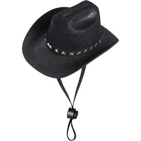 Pet Cowboy Costume Cosplay Cap Halloween Costumes for Dogs Cat Pet Party Decoration Mini Cowboy Hat (Pink, Small)