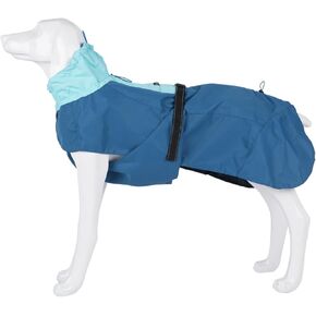 Dog Raincoat, All-Weather Jacket, Waterproof, Windproof & Lightweight Outdoor Coat, Blue (Medium)